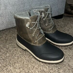 Sperry Women's Maritime Repel Boots Gray Black